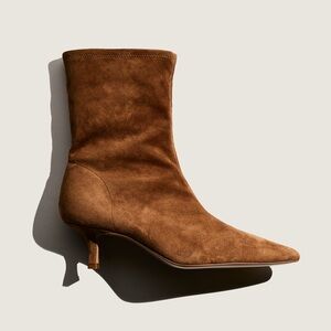 Brown Heeled Boots 100% Leather